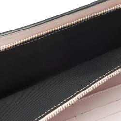 Pre Owned Dior Black Leather Diorissimo Voyageur Zip Around Wallet