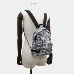Pre Owned Dior Dior Travel Small White/Navy Nylon Backpack
