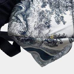 Pre Owned Dior Dior Travel Small White/Navy Nylon Backpack