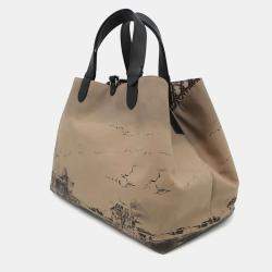 Pre Owned Dior Jules Oblique Tote Bag Beigem2820Ozbp Nylon Leather Size Large