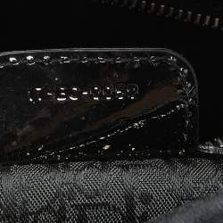 Pre Owned Dior Black Cannage Patent Leather Large Lady Dior Tote