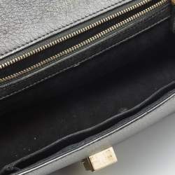 Pre Owned Dior Metallic Grey Leather Medium Diorama Flap Bag