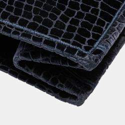 Pre Owned Dior Navy Blue Large Velvet Embossed Book Tote