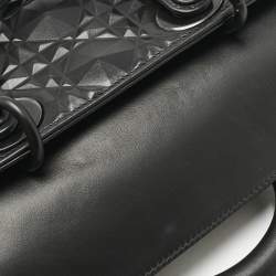 Pre Owned Dior Black Diamond Cannage Leather Medium Lady D-Joy Tote