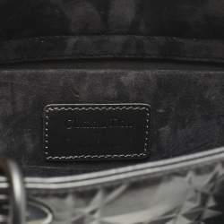 Pre Owned Dior Black Diamond Cannage Leather Medium Lady D-Joy Tote