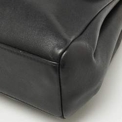 Pre Owned Dior Black Leather Small Diorling Chain Shoulder Bag