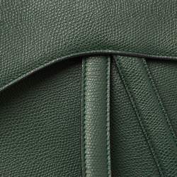 Pre Owned Dior Green Leather Saddle Bag