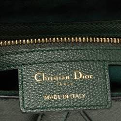 Pre Owned Dior Green Leather Saddle Bag