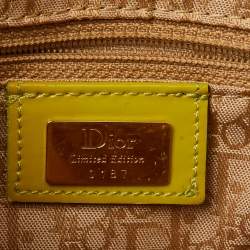 Pre Owned Dior Multicolor Velvet and Patent Leather Limited Edition Pom Pom Embellished Saddle Bag