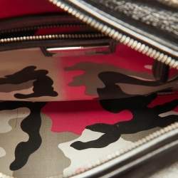 Pre Owned Dior Grey Cannage Patent and Leather Anselm Reyle Lady Dior Tote