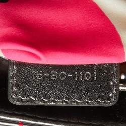 Pre Owned Dior Grey Cannage Patent and Leather Anselm Reyle Lady Dior Tote