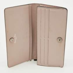 Pre Owned Dior Black Leather Diorissimo Long Wallet