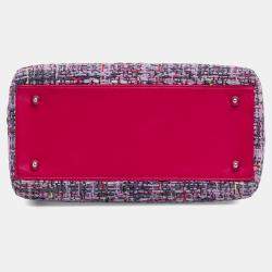 Pre Owned Dior Pink Medium Tweed Lady Dior
