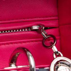 Pre Owned Dior Pink Medium Tweed Lady Dior