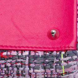 Pre Owned Dior Pink Medium Tweed Lady Dior