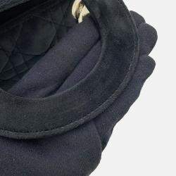 Pre Owned Dior Lady Dior Mini Black Velour Handbag