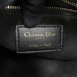 Pre Owned Dior Lady Dior Mini Black Velour Handbag
