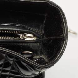 Pre Owned Dior Black Cannage Patent Leather XL Soft Lady Dior Tote