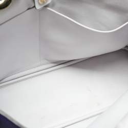 Pre Owned Dior Purple Leather Large Diorissimo Shopper Tote