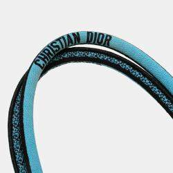 Pre Owned Dior Blue Medium Embroidered Canvas Zebra D Jungle Pop Book Tote