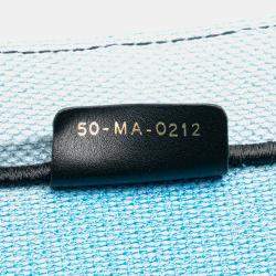 Pre Owned Dior Blue Medium Embroidered Canvas Zebra D Jungle Pop Book Tote