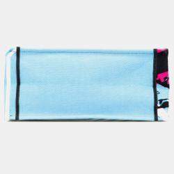 Pre Owned Dior Blue Medium Embroidered Canvas Zebra D Jungle Pop Book Tote