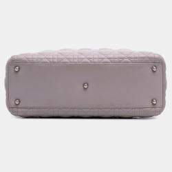 Pre Owned Dior Purple Large Lambskin Cannage Lady Dior
