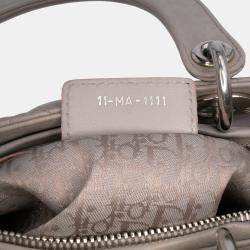 Pre Owned Dior Purple Large Lambskin Cannage Lady Dior