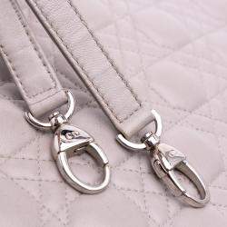 Pre Owned Dior Purple Large Lambskin Cannage Lady Dior