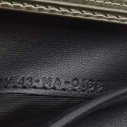 Pre Owned Dior Gold Micro Cannage Patent Leather Diorama Trifold Wallet