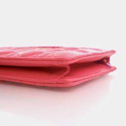 Pre Owned Dior Every Dior Caro Pink Calfskin Pouch Bag