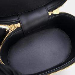 Pre Owned Dior Vanity Case Small Black Calfskin Shoulder Bag