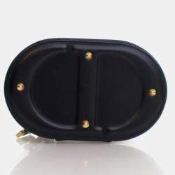 Pre Owned Dior Vanity Case Small Black Calfskin Shoulder Bag
