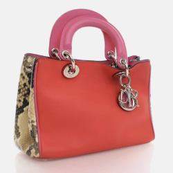 مملوكة مسبقًا حقيبة توتس ديور ديوريسيمو جلد عجل وبيثون صغيرة