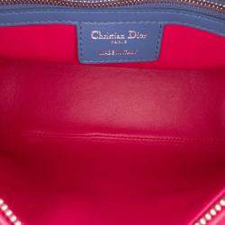 Pre Owned Dior Multicolor Medium Tricolor Lambskin Cannage Lady Dior