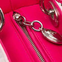 Pre Owned Dior Multicolor Medium Tricolor Lambskin Cannage Lady Dior