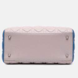 Pre Owned Dior Multicolor Medium Tricolor Lambskin Cannage Lady Dior