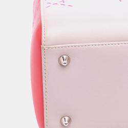 Pre Owned Dior Medium Tricolor Lambskin Macrocannage Stitched Lady Dior