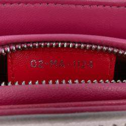 Pre Owned Dior Medium Tricolor Lambskin Macrocannage Stitched Lady Dior