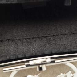 Pre Owned Dior Light Grey Denim Diva Frame Bag