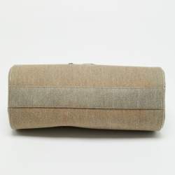 Pre Owned Dior Light Grey Denim Diva Frame Bag