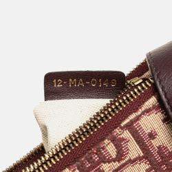 Pre Owned Dior Red Oblique Canvas Saddle Triple Zip Crossbody