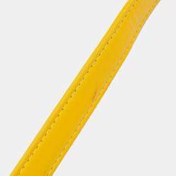 Pre Owned Dior Yellow Medium Lambskin Cannage Lady Dior