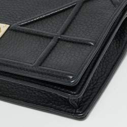 Pre Owned Dior Black Cannage Leather Diorama Wallet on Chain