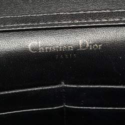 Pre Owned Dior Black Cannage Leather Diorama Wallet on Chain