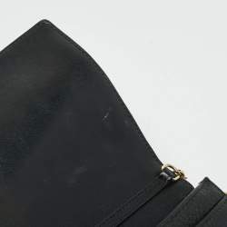 Pre Owned Dior Black Cannage Leather Diorama Wallet on Chain