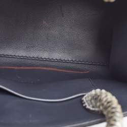 Pre Owned Dior Metallic Silver Python Mini Diorever Tote