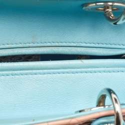 Pre Owned Dior Multicolor Cannage Leather and Snakeskin Medium Lady Dior Tote