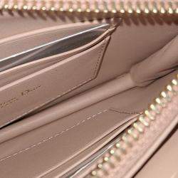 Pre Owned Dior Pink Leather Caro Chain Zipper Pouch and Crossbody Bag