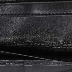 Pre Owned Dior Black Leather Diorama Trifold Wallet